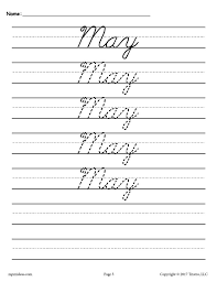 12 Months Of The Year Cursive Handwriting Worksheets In 2020 Cursive Handwriting Worksheets Handwriting Worksheets Cursive Handwriting