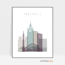 Newcastle Poster Wall Art Newcastle Art Print Newcastle Etsy City Prints Poster Wall Art Travel Gallery Wall