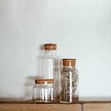 Vintage Cork Lid Apothecary Glass Jar Cylinder Clear Glass Terrarium Storage Display Collection Various Sizes Availab Cork Lid Glass Jars Glass Apothecary Jars