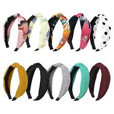 Braided full headband hairstyle /open hair hairstyle for party,function. Amazon Com 10 Pcs Hingwah Wide Headbands Cotton And Chiffon Hair Band Yoga Top Knot Headwrap Turban Hair Hoop Fashion Floral Elastic Hair Accessories For Women Girls Beauty