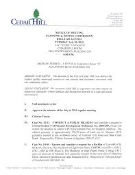 NOTICE OF MEETING PLANNING & ZONING COMMISSION REGULAR AGENDA TUESDAY, July  20, 2010 T.W. "TURK" CANNADY/ CED