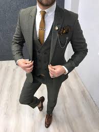 Kenzie Olive Slim Fit Wool Suit Green Suit Men Fashion Suits For Men Slim Fit Suit Men