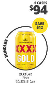 Dan murphy's supports the responsible service of alcohol. Xxxx Gold Block 30x375ml Cans Offer At Bws