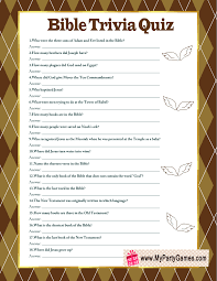 Printable bible trivia questions and answers are great for a family game night, sunday school, church youth groups, vacation bible school, and almost any. Free Printable Bible Trivia Quiz With Answer Key