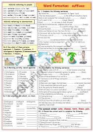 Word Formation Suffixes Esl Worksheet By Lilianarota Word Formation Words Suffixes Worksheets
