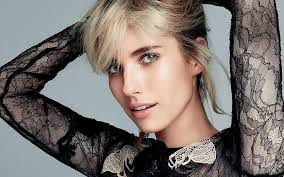 Emma Roberts, american actress, portrait, hoot, black dress, beautiful  woman, HD wallpaper