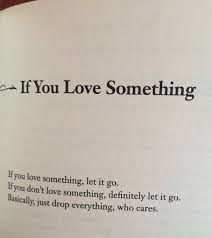 If You Love Something Let It Go If You Don T Love Something Definitely Let It Go Basically Just Drop Everything Who Cares Dont Love Love You Let It Be