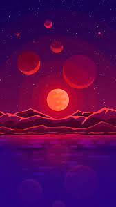 Gradient Land Art Wallpaper Minimalist Wallpaper Space Art