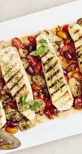 Italian Style Grilled Halibut Grilled Halibut Juicy Tomatoes Halibut Recipes