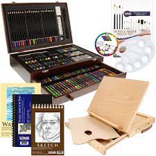 Amazon Com Us Art Supply 163 Piece Premium Mega Wood Box Art Painting Drawing Set That Contains All The Additional Supplies Drawing Set Box Art Artists Set