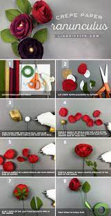 Extra Fine Crepe Paper Ranunculus Lia Griffith Paper Flowers Craft Paper Flowers Diy Paper Flower Tutorial