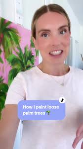 Palm Tree Rock Painting