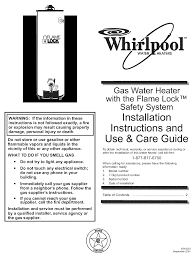 Be aware the igniter is very fragile and should be handled carefully. Whirlpool Fg1h5040t3nov Installation And Use Manual Pdf Download Manualslib