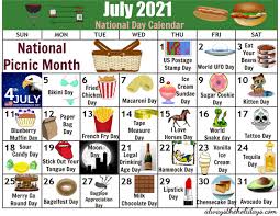 july national day calendar free printable 2021