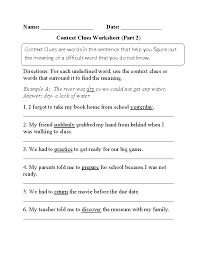 englishlinx com context clues worksheets