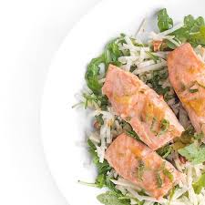 Jicama, mandarin and shaved fennel salad 1) slice jicama into thin strips, thin slice fresh fennel and add all ingredients with the exception of the mandarin oranges. Brown Sugar Glazed Salmon With Jicama Salad The Lemon Bowl