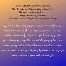 Lyrics Of Two V Twitter Lyricsoftwo Band Countrymusic Nature Poetry Mariehelenabramyan Limerick Poem Bee Bees Trees Oranges Spring Naturephotography Picnic Creativewriting Losangeles California Lyricsoftwopublishing Https T Co