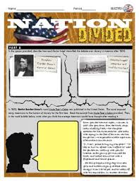 The Civil War A Nation Divided Distance Learning Activity Activity