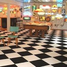 Black And White Checkered Floor Tile Perfect Black And White Flooring For Your Game Room Black And White Flooring Black And White Carpet Carpet Tiles