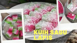 Lapisi dulu loyang dgn plastik. Kuih Sagu Lapis Cara Membuat Kuih Sagu Warna Warni Cantik Molek Youtube