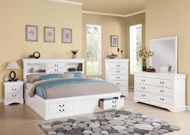 Acme Louis Philippe White Wood Finish 4 Piece Queen Bedroom Set With Bookcase Storage In 2020 Bedroom Sets Queen Bedroom Set Bedroom Sets