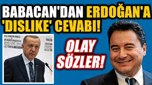 'şunu unutmayın ki bu ümmeti parçalamaya hakkınız yok.' dedim diye konuştu! Ali Babacan Dan Erdogan A Dislike Cevabi Ve Olay Sozler Youtube