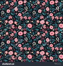 Black floral elegant background pattern. Cute Pattern In Small Flower Small Pink Flowers Royalty Free Stock Vector 414351985 Avopix Com