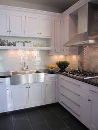 Kitchen White Cabinet Dark Grey Floor Tiles Grey Kitchen Floor Kitchen Renovation Kitchen Flooring