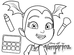 View and print full size. Get This Vampirina Coloring Pages Vampirina Trying Makeup