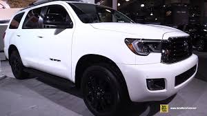 Used 2019 toyota sequoia limited with awd/4wd, stability control, auto climate control, adaptive cruise control, power driver seat. 2019 Toyota Sequoia Trd Sport Exterior And Interior Walkaround 2019 Ny Auto Show Youtube