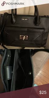 Nine West Black And Brown Purse Nine West Purse Used But In Good Condition Nine West Black Purse Used In Good Condition Nine West Bags Totes Purses Leather Handbags Tote Handbag Shopping