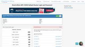 New default password on new models of ricoh printers. 2