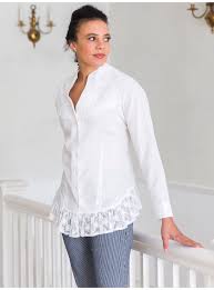 Victorian Blouse In White By April Cornell