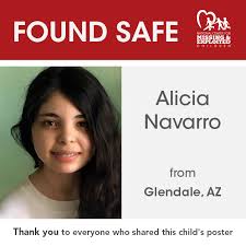 BREAKING NEWS: Alicia Navarro, who was 14 when she disappeared from  Glendale, Arizona in 2019, has been FOUND SAFE! Investigators say she was  found in a Montana town close to the US-Canadian
