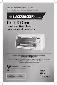 Black And Decker Toast R Oven Tro420 Manual Black Decker Tro420 Manual De Usuario Manualzz