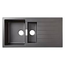 Buy dark grey kitchen sink from myhomeware, and we ship them to sydney, melbourne, brisbane and other regions of australia. Cooke Lewis Galvani 1 5 Bowl Grey Composite Quartz Sink Drainer Rooms Diy At B Q Sink Drainer Kitchen Sink Install Quartz Sink