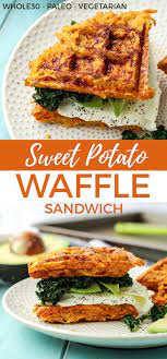 Paleo Sweet Potato Waffle Breakfast Sandwich Recipe Sweet Potato Waffles Paleo Sweet Potato Paleo Recipes Breakfast