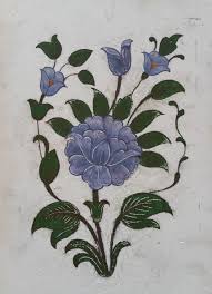 Paisley motif on white background. Gallery Shaheen Kasmani