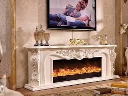 Huron Decorative/Electric Heater Fireplace with LED Optical Artificial  Flame-Brown/White/200CM