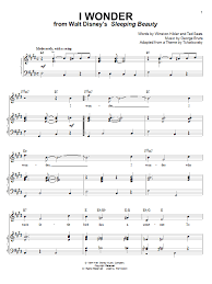 Mary Costa I Wonder From Sleeping Beauty Sheet Music Pdf Notes Chords Disney Score Piano Vocal Guitar Right Hand Melody Download Printable Sku 30678