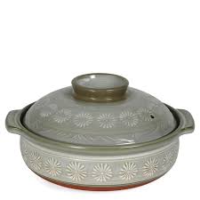 Clay pot cooking is a process of cooking food in a pot made of unglazed or glazed pottery. Ceramic Hana Mishima Donabe Clay Pot Casserole Taiko Enterprises Corp