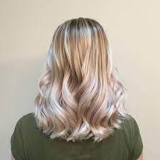 Color Melt Blonde Sombre Curls Waves Medium Length Hair Balayage Hand Painted Highlights Done By Instagram Hairbynicky Balayage Hair Blonde Sombre Hair Styles