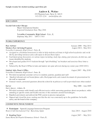 Teenage Part Time Job Resume Templates At Allbusinesstemplates Com