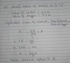 To calculate the amount, use a formula to subtract or add a percentage. The Equivalent Weight Of Metal M Is X And The Formula Of Its Oxide Is M N O M The Atomic Mass Of Metal Is