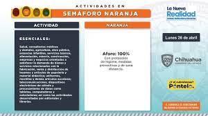 Secretaria General Chihuahua On Twitter A Partir De Este Lunes Todo El Estado De Chihuahua Se Encontrara En Semaforonaranja Https T Co Mlbwiohvju Twitter