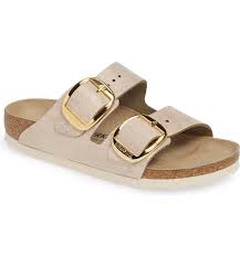 Birkenstock Arizona Big Buckle Rose Gold My First Step Towards Turning Into My Mother And I Kinda Love It Thanks Mom Birkenstock Arizona Big Buckle Slide S With Images Womens Sandals Birkenstock Slide Sandals