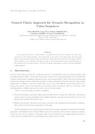 Pdf Control Charts Approach For Scenario Recognition In