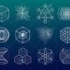 Sacred abstract geometry alchemy symbols. 1