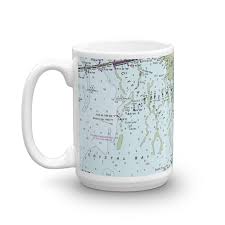 Crystal River Nautical Chart Mug Chart Mugs