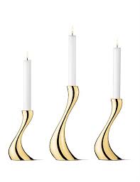 Made of glass, it's easy to clean and a lovely addition to your living ambiance. Georg Jensen Buy Georg Jensen Products Online David Jones Cobra Candleholder Set 3 Pieces Gold